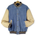 11704  Denim and Twill Baseball Jacket