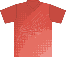 12402  Short Sleeve V-neck Full Sublimated Jersey