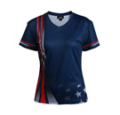 12409  Short Sleeve V-neck Full Sublimated Jersey