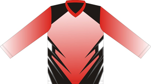 12411  Long Sleeve V-neck Sublimated Jersey