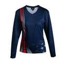 12419  Long Sleeve V-neck Sublimated Jersey