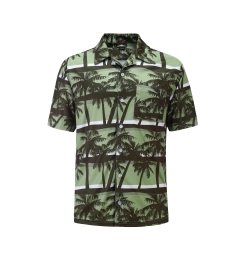 12505  Full Dye-Sub Hawaiian Palm Tree Camp Shirt