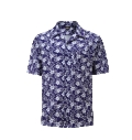 12509  Full Dye-Sub Hawaiian Floral Camp Shirt