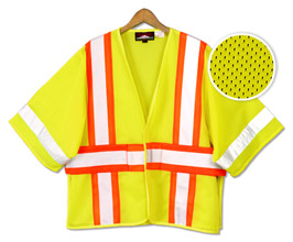 21150  ANSI 3 Open Sided Sleeved Mesh Vest