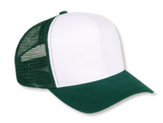37026  Brushed Cotton Trucker Cap - 6-Panel & White Front