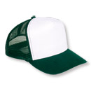 37028  Brushed Cotton Trucker Cap - 5-Panel White Front