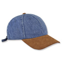 38145  Denim Cap with Suede Bill