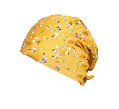 5207  Yellow Floral Scrub Cap