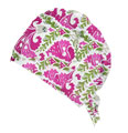 5224  Pink Flowers Scrub Cap