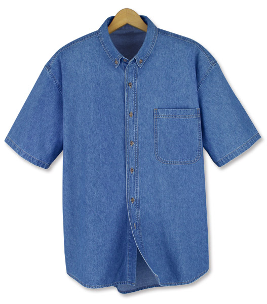11510 Short Sleeve Denim Shirt - Cotton Shirt - Custom Apparel ...