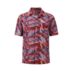 Hawaiian Tropical Leaves Camp Shirt